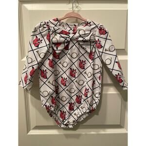 EUC- Beaufort Bonnet Co- Bow Blouse- Field Master Fox Print- Sz 18-24M